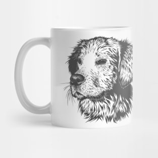 Dog Puppy Vintage Illustration hunting dog Mug